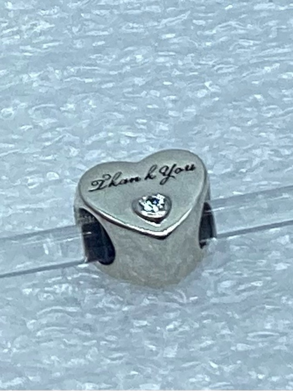 Pandora, Silver Heart 'Thank You' Charm S925 Ale 792096CZ A52-8